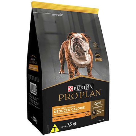 Ração Seca Pro Plan Reduced Calorie Cães Adultos Frango - 2,5kg