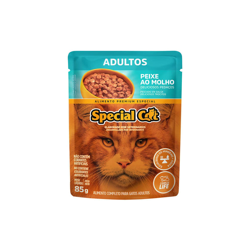 Ração Special Cat Sachê Gatos Adultos Peixe 85g
