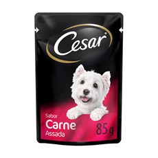 Ração Úmida Cesar Sachê Cães Adultos Carne Assada - 85g