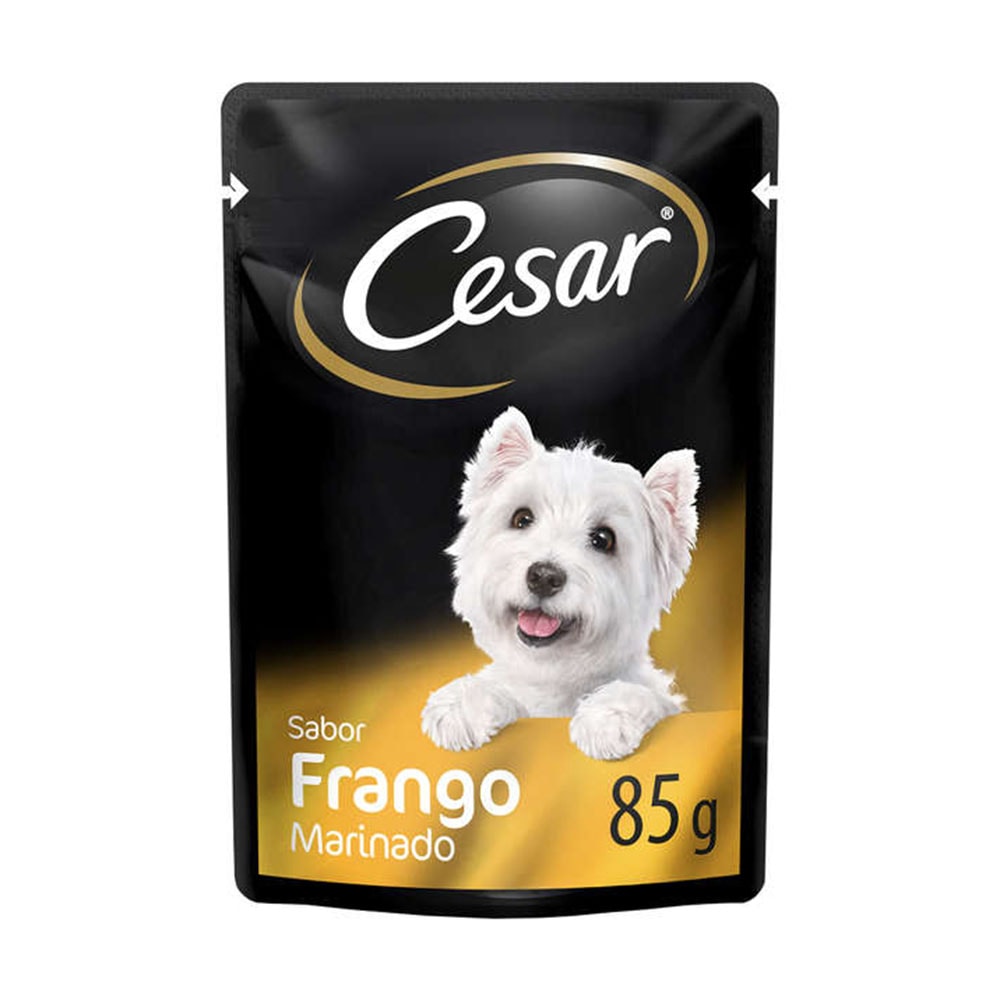 Ração Úmida Cesar Sachê Cães Adultos Frango Marinado - 85g