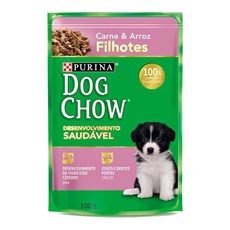 Ração Úmida Dog Chow Sachê Filhote Carne e Arroz - 100g