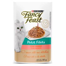 Ração Úmida Gatos Fancy Feast Petit Filet Salmão Sachê - 85g