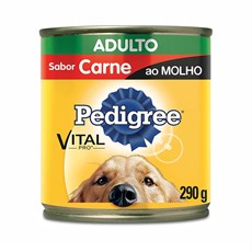 Ração Úmida Pedigree Lata Cães Adultos Carne ao Molho – 290g