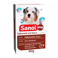 Sabonete Sanol Dog Côco para Cães e Gatos - 90g