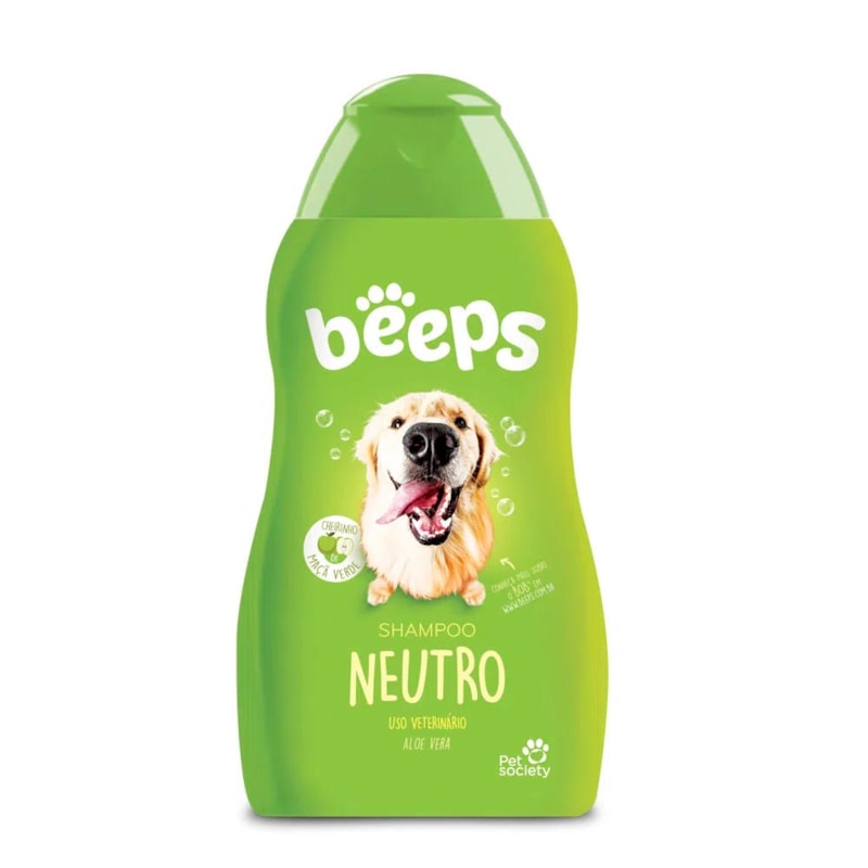 Shampoo Beeps Neutro Pet Society 500mL Tudo de Bicho Pet Shop