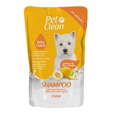 Shampoo em Sachê Cães e Gatos Pelos Claros Pet Clean -350mL