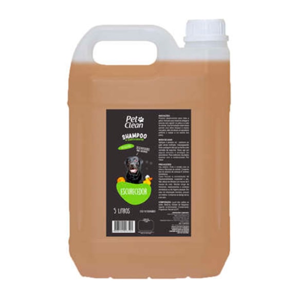 Shampoo Pelos Escuros Cães e Gatos Pet Clean 5 Litros Tudo de Bicho
