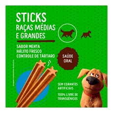 Snack Quatree Sticks Petisco Para Cães Raças Médias e Grandes Menta – 100g
