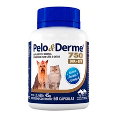 Suplemento Pelo & Derme 750 DHA+EPA Vetnil C/60 Cápsulas