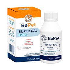Suplemento Vitaminico SuperCal Caes e Gatos BePet - 120mL