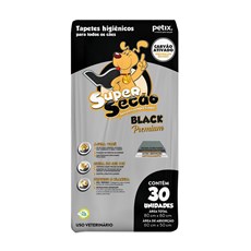 Tapete Higiênico Cães Super Secão Black Premium C/30 Unidades