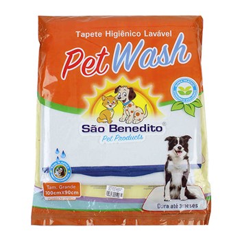 Tapete Higiênico Lavável Grande Pet Wash São Benedito Pet Azul