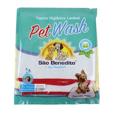 Tapete Higiênico Lavável Pequeno Pet Wash São Benedito Pet Vermelho