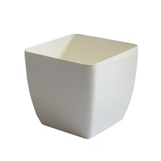 Vaso Oxford Quadrado Branco OKLA 19,5x20cm - 6 Litros