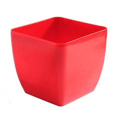Vaso Oxford Quadrado Vermelho OKLA 12,5x10,5cm - 1,2 Litros