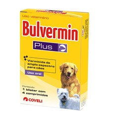 Vermífugo Bulvermin Plus 660mg Coveli C/4 Comprimidos