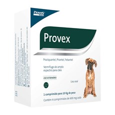 Vermífugo Cães Provex Provets C/ 4 Comprimidos