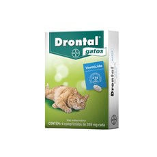 Vermífugo Drontal Gatos Até 4 Kg C/4 Comprimidos