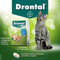 Vermífugo Drontal Gatos Até 4 Kg C/4 Comprimidos