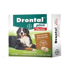 Vermífugo Drontal Plus Cães 35kg C/ 2 Comprimidos