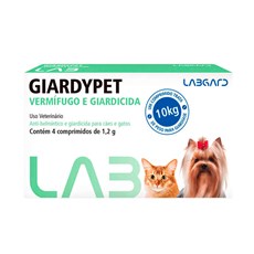 Vermífugo Giardypet Cães e Gatos Labgard C/4 Comprimidos