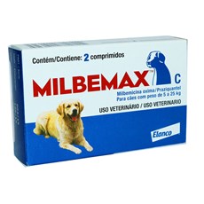 Vermífugo Milbemax Para Cães De 5kg A 25kg Com 2 Comprimidos