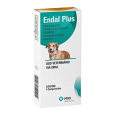 Vermífugo Para Cães Endal Plus 4 Comprimidos