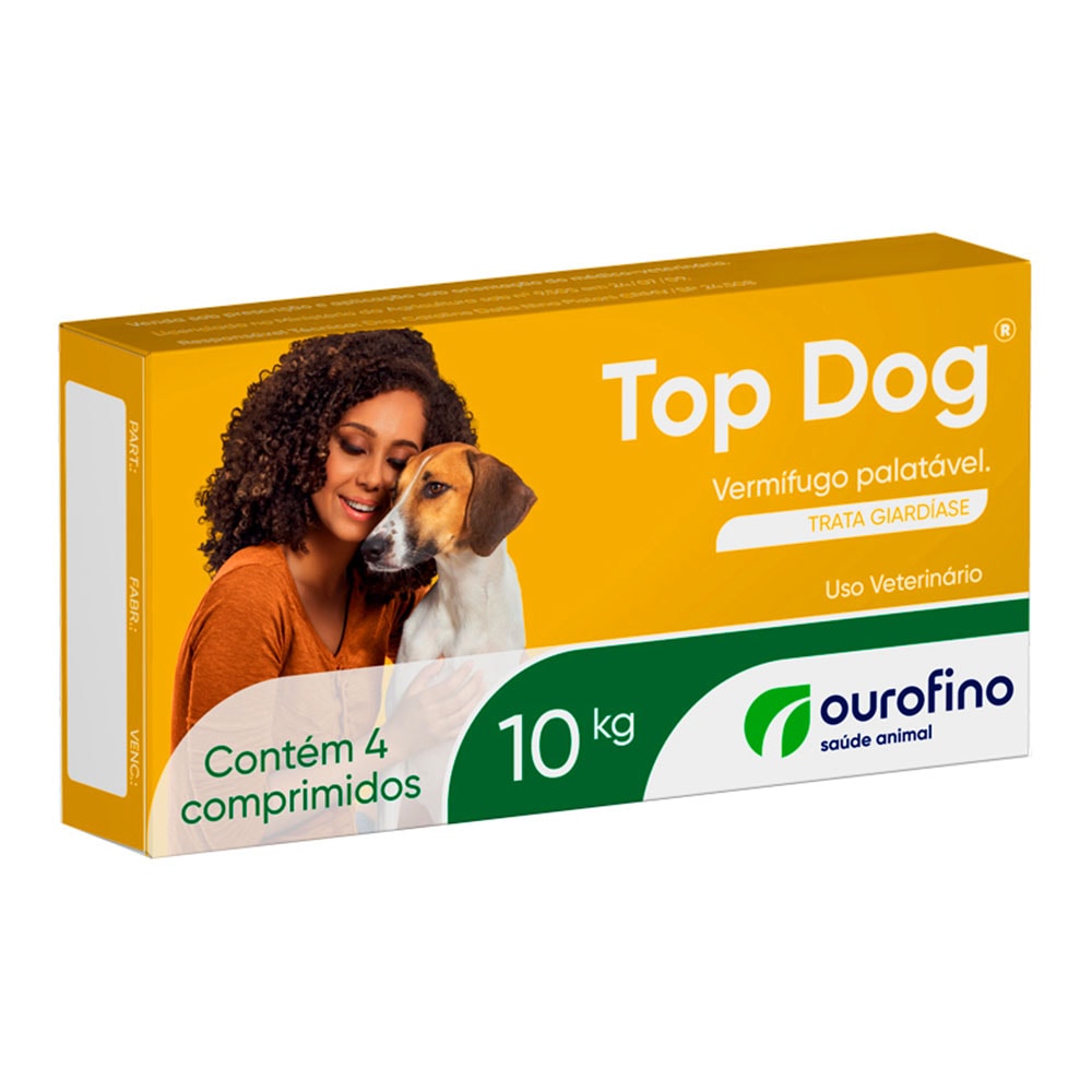 Vermífugo ourofino top dog para cães 10kg Clearance