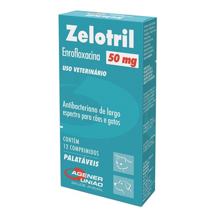Zelotril Agener 50mg Para Cães E Gatos C/ 12 Comprimidos
